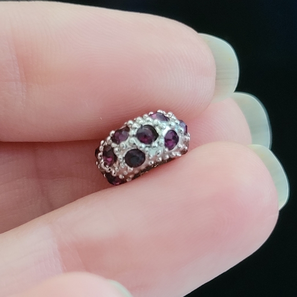 Zales Purple Crystal Charm | Pandora-Style Sparkling Charm like new - Picture 5 of 8